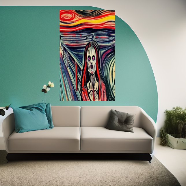 Zombie på bron | AI Art Poster (Skapare uppladdad)