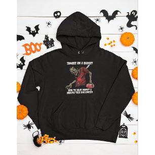 Zombie på budgethalloween hoodie