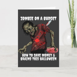 Zombie på budgethalloween kort