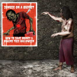 Zombie på budgethalloween poster