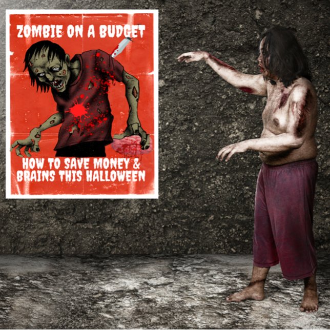 Zombie på budgethalloween poster (Skapare uppladdad)