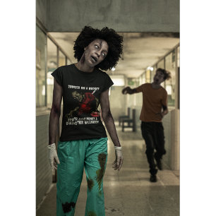 Zombie på budgethalloween t shirt