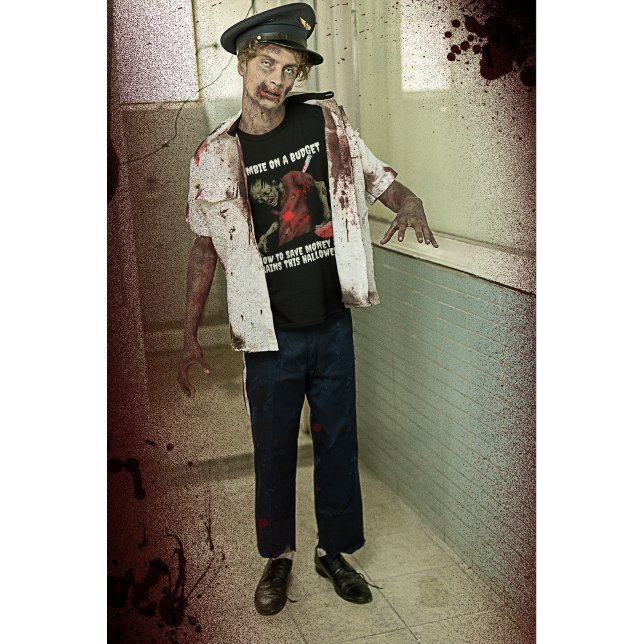 Zombie på budgethalloween t shirt (Skapare uppladdad)