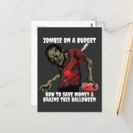 Zombie på en budget Halloween Vykort