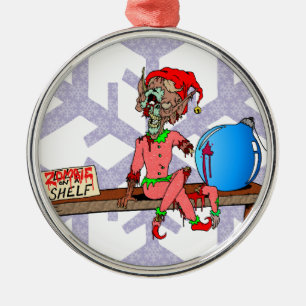 Zombie på en Shelf Julgransprydnad Metall