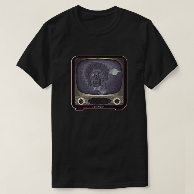 Zombie på TV - Guld Tröja (Design framsida)