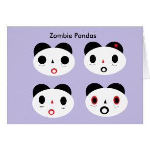 Zombie Panda Hälsningskort