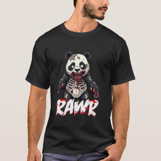 Zombie Panda, kuslig dystopisk odöd panda björn T Shirt