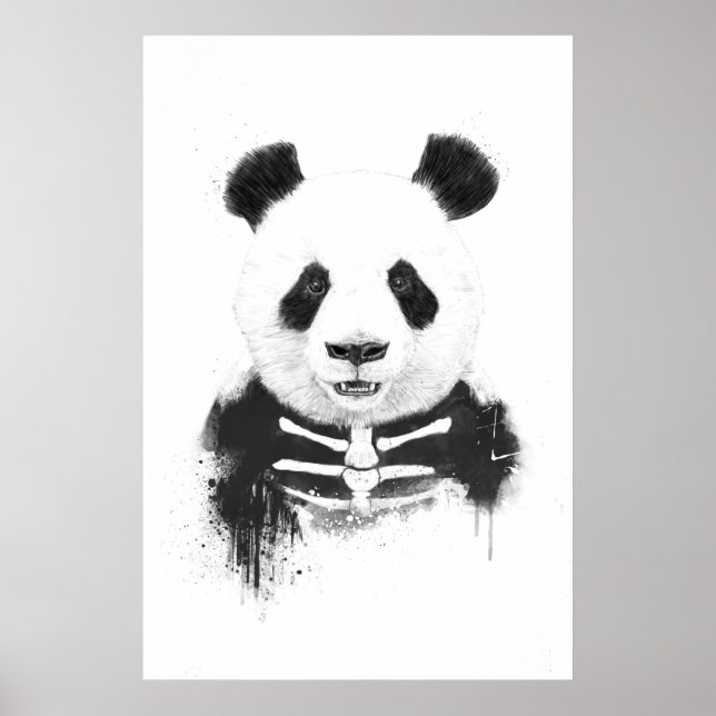 Zombie panda poster (Framsidan)