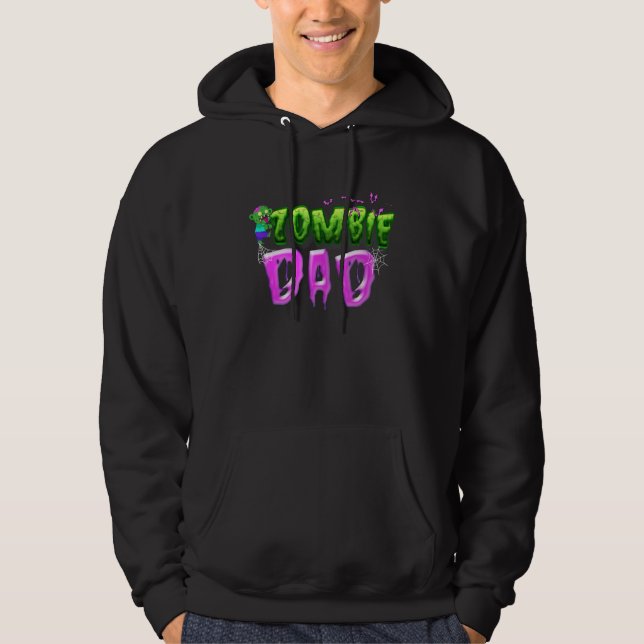 Zombie Pappa Halloween Kostym För Pappa Hoodie (Framsida)