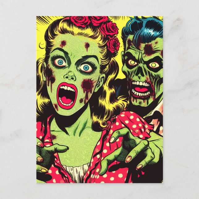 Zombie par Retro-Tecknader Vykort (Framsida)
