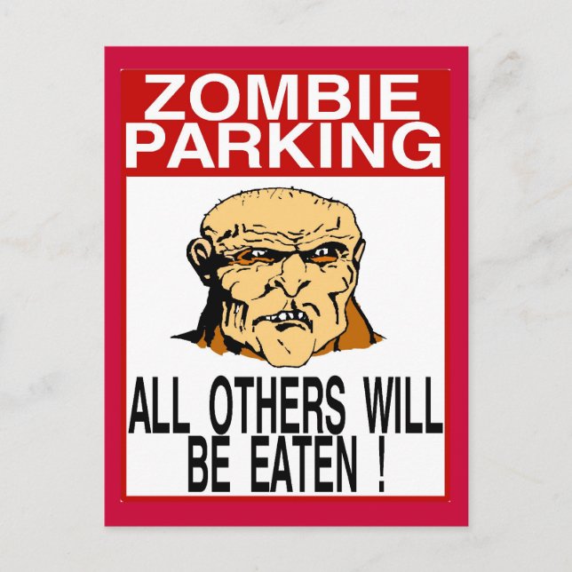Zombie Parking Vykort (Framsida)