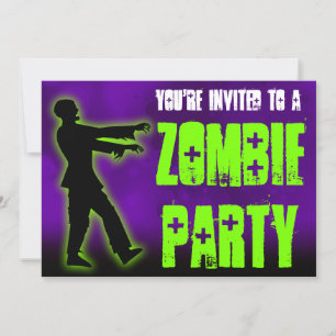 Zombie Party, Grönt Walker Inbjudningar