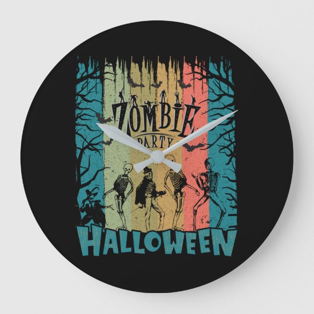 Zombie Party, Halloween Stor Klocka (Framsida)