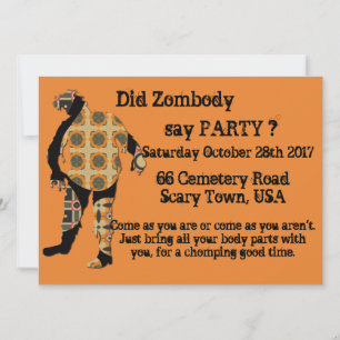 Zombie Party Inbjudningar