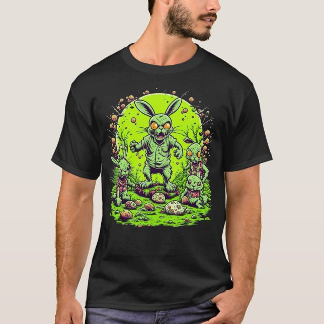 Zombie Påskhare T Shirt (Framsida)