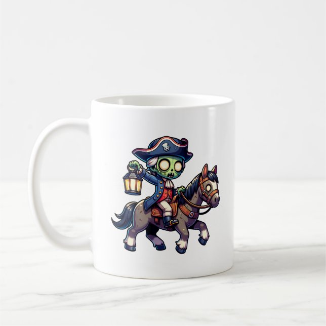 Zombie Paul Reveres's Ride Kaffemugg (Vänster)
