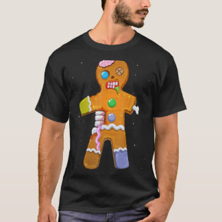 Zombie-Pepparkaksgubben Scary Julafton Krampu T Shirt