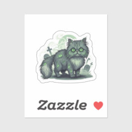 Zombie Persian - Fluffy Persian Cat Halloween Klistermärken