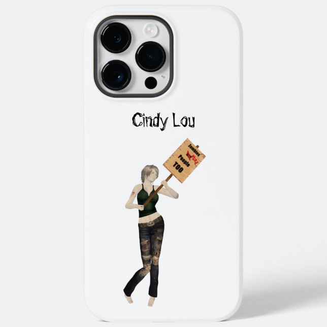 Zombie Pin Up Girl Protest I Cell Phone Case (Baksida)