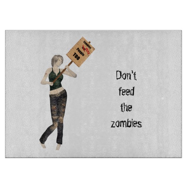 Zombie Pin Up Girl Protest I Cot Board (Framsidan)