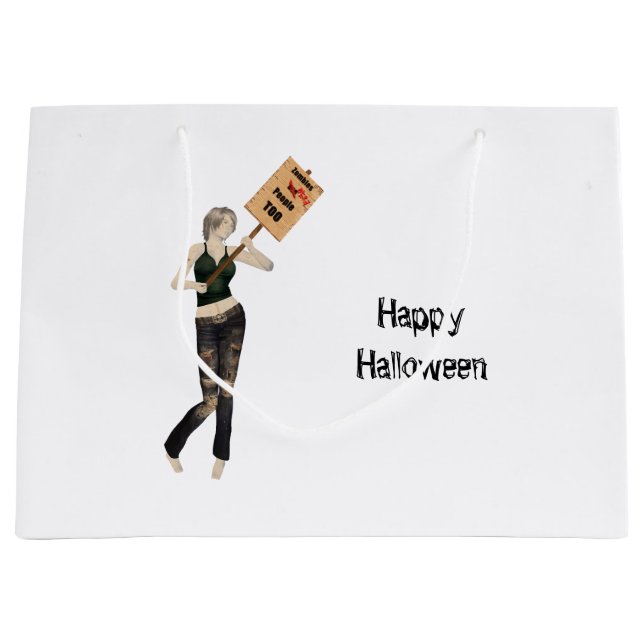Zombie Pin Up Girl Protest I Gift Bag (Framsidan)