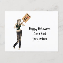 Zombie Pin Up Girl Protest i vykort