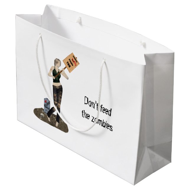 Zombie Pin Up Girl Protest II Gift Bag (Baksidan Vinklad)