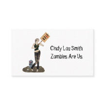 Zombie Pin Up Girl Protest II-kontaktkort