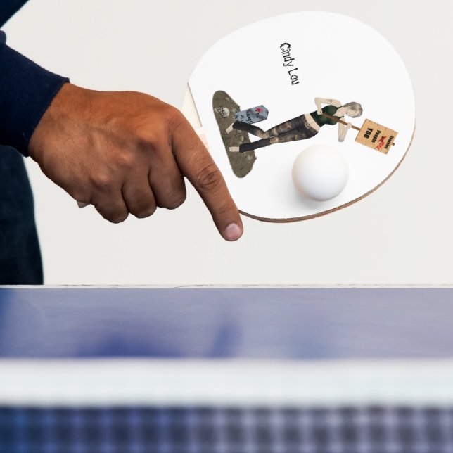 Zombie Pin Up Girl Protest II Ping Pong Paddle Pingisracket (Insitu)