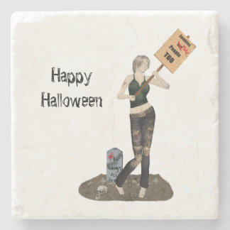 Zombie Pin Up Girl Protest II Stone Underlägg