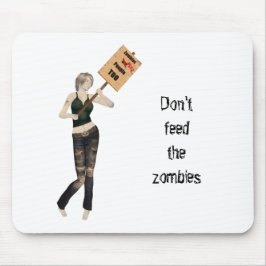 Zombie Pin Up Girl Protest jag Mouse Pad Musmatta