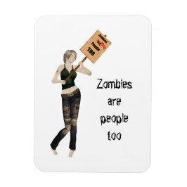 Zombie Pin Up Girl Protest om flexibel magnet