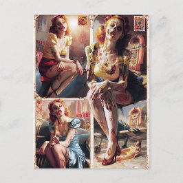 Zombie Pin-Up II Vykort