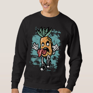 Zombie Pineapple Graphic Zombie Halloween Costume Lång Ärmad Tröja