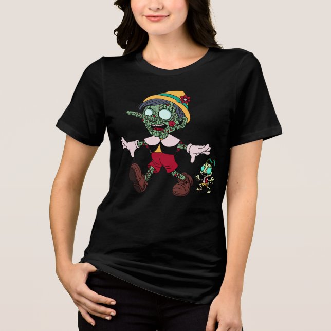 Zombie Pinocchio & Cricket T Shirt (Framsida)