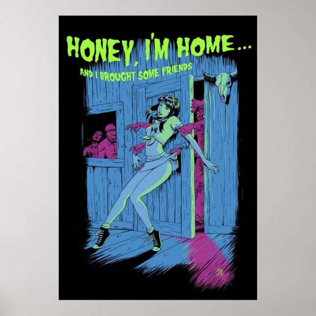 Zombie Pinup Girl Poster (Framsidan)