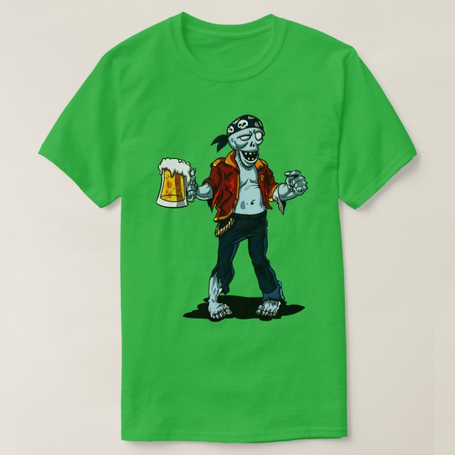 Zombie Pirat Party T Shirt (Design framsida)