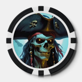 Zombie Pirat Poker Chip Poker Marker