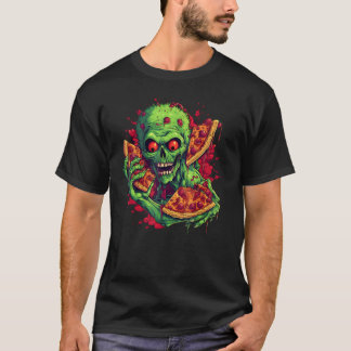Zombie Pizza Halloween Costume T Shirt