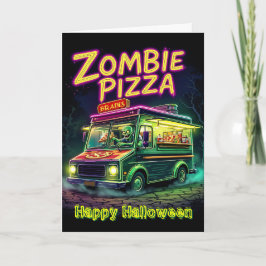 Zombie Pizza i ert grannskap på Halloween! Kort