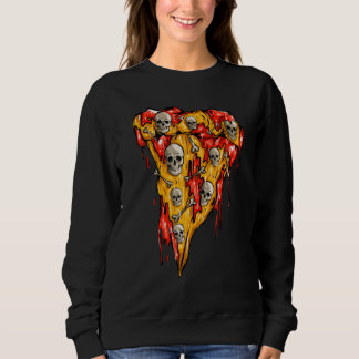 Zombie Pizza Slice Döskallars Skeleton Pizza Hallo T Shirt