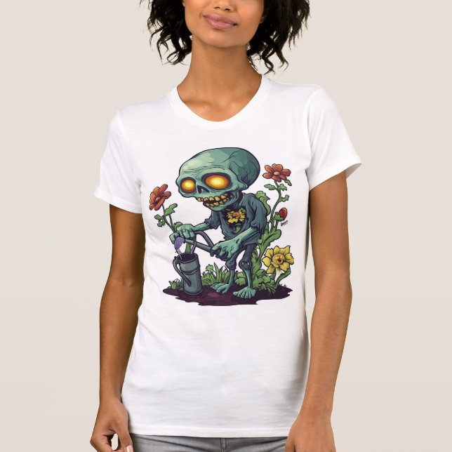 Zombie Plant Parent T Shirt (Framsida)