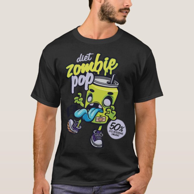 Zombie Pop Sugar Free Funny Saying Humor Quotes T Shirt (Framsida)