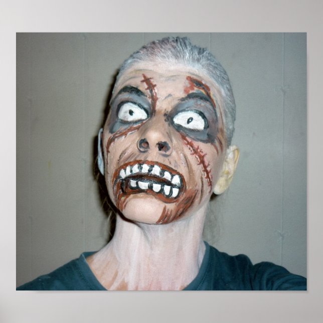 zombie poster zombie ansikte-målning (Framsidan)
