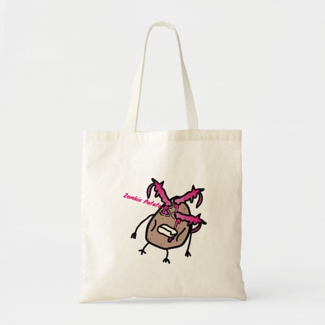 Zombie Potato Tote Bag Tygkasse (Framsidan)
