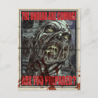 Zombie Propaganda Poster Vykort