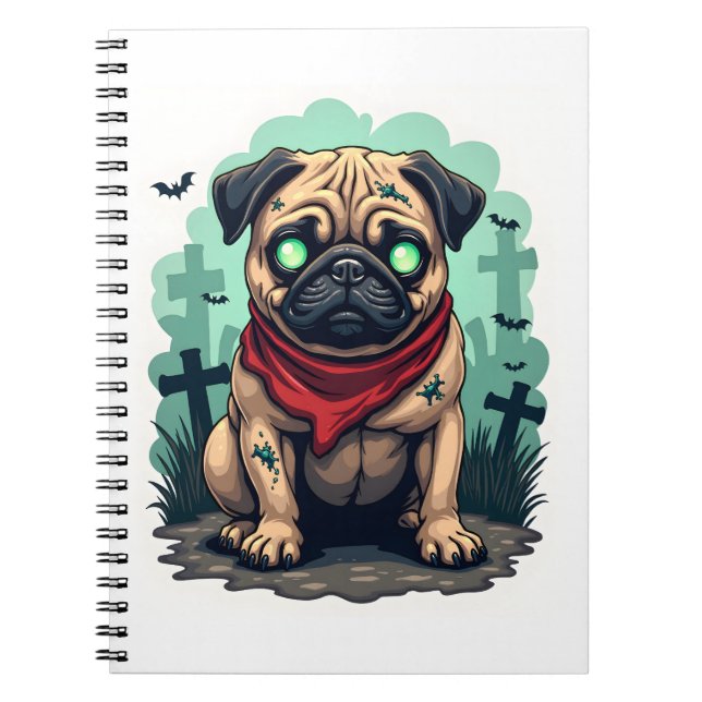 Zombie Pug Parad Anteckningsbok (Framsidan)