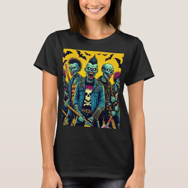 Zombie Punk Band T Shirt (Framsida)