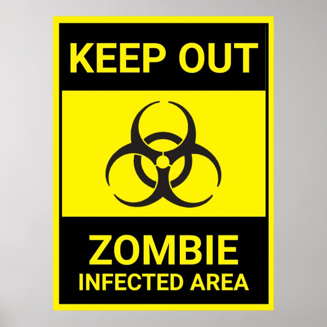 Zombie Quarantine Halloween prop Poster (Framsidan)